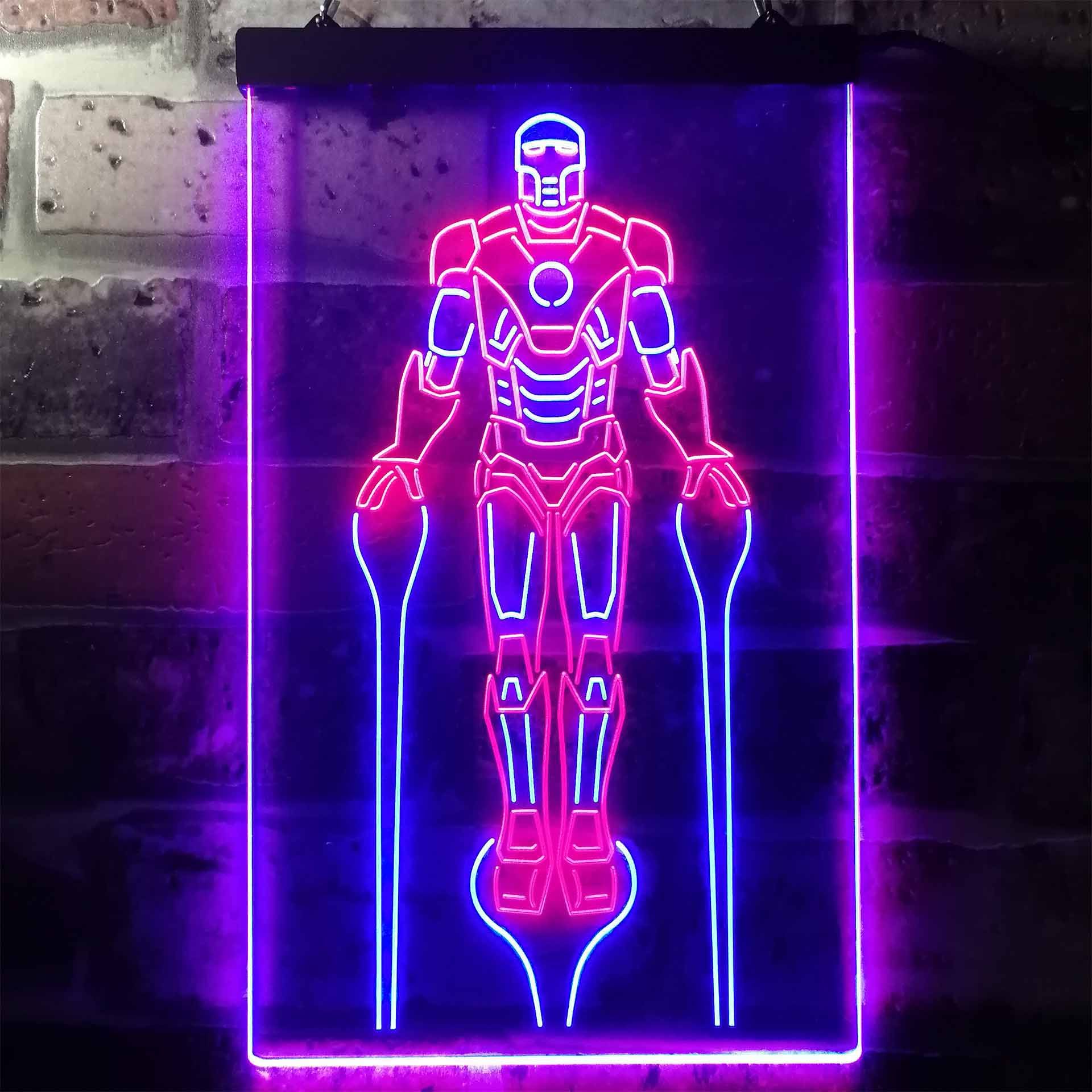 Iron Man Dual LED Neon Light Sign